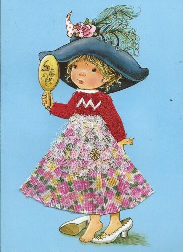 Carte Postale Moderne " Brodée " : Fillette / Petite Fille