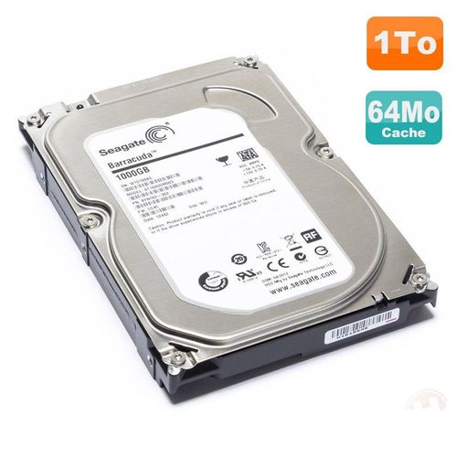 Disque Dur 1To SATA 3.5" Seagate Barracuda ST1000DM003 7200RPM 64Mo