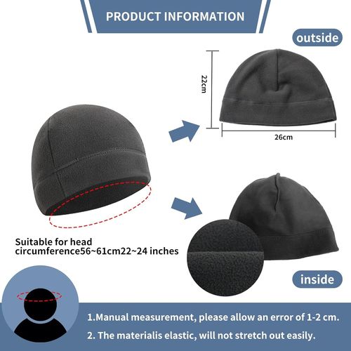 Asfasfq-Bonnet Polaire Légers,Beanie Chapeaux Running,Bonnet De Course Pour Hommes Femmes, Moto Vélo