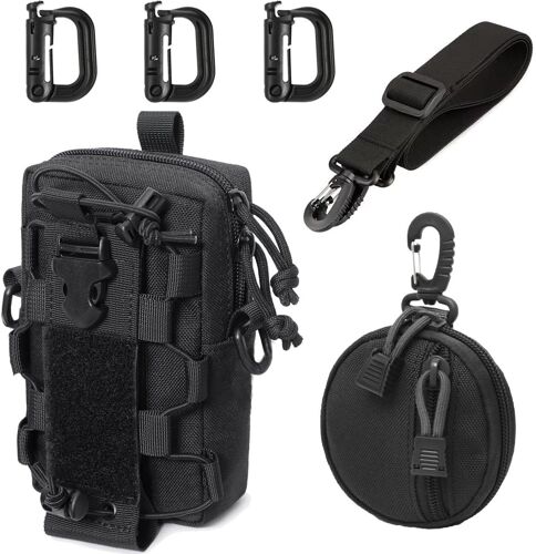 Acdsgd-Sac Tactique Molle - Sac À Bandoulière - Porte-Bouteilles Molle - Multifonction - Durable - Avec Bandoulière Et 3 Crochets - Pour L'extérieur, La Randonnée, La Chasse, Le Camping,