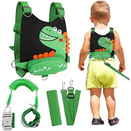 Laisse Pour Enfants 4 En 1, Ceinture Anti-Perte Pour Bébé, Laisse De Sécurité Réglable, Poignet Pour Harnais Pour Enfants(Noir)