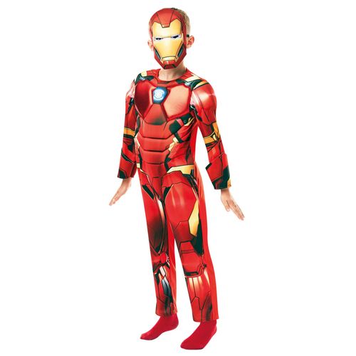 Déguisement Deluxe Iron Man Enfant - Taille: 7 À 8 Ans (128 Cm)