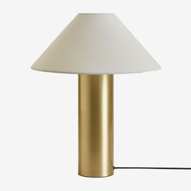 Lampe De Table Barak En Lin Et Fer Doré