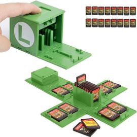 Étui Pour Carte Mémoire Nintendo Switch, De Rangement De Protection Organisateur De Cartes De Jeu Étui Rigide Avec 16 Emplacements, Étui De Rangement Pour Jeux Nintendo Switch (Vert)