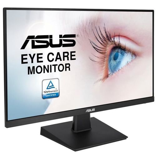 ASUS VA247HE - Écran LED - 24" - 1920 x 1080 Full HD (1080p) @ 75 Hz - VA - 250 cd/m² - 3000:1 - 5 ms - HDMI, DVI, VGA - noir - pour Komplett Office Micro R9