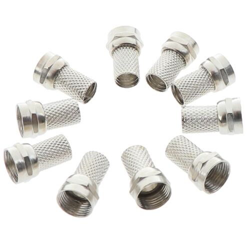 Connecteur de câble Coaxial RG6 F torsadé en cuivre, 10 pièces, fiches pour câble d'antenne de télévision Satellite