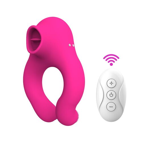 Ohio Eur De Pénis Vibrant Pour Couples, Gode À Anneau, Jouets Sexuels Pour Hommes, Télécommande Sans Fil, Vibrateur À Lécher La Langue, 7.0