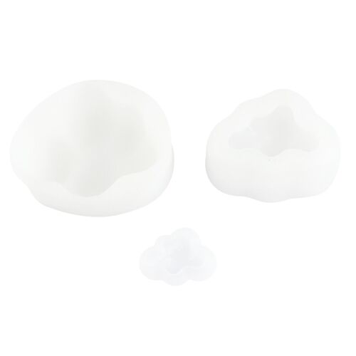 3pcs 3d Nuage Forme Chocolat Silicone Moule Mousse Fondant Glace Carré Pudding Candy Savon Bougie Mol