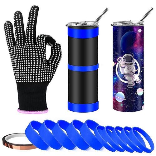 Gobelets Silicone Bandes Kit Pour 20 30 Oz Skinny Tasses Droites Pour Tasse Presse Machine Wrap Bundle Tum