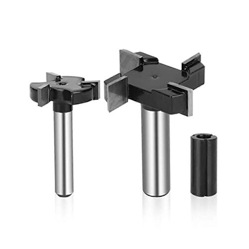 Mèches de routeur de surfaçage de spoilboard CNC, poignée de 1/4 pouce et 1/2 pouce de diamètre de coupe de 1 po et 2 po, dalle