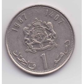 Maroc : 1 Dirham 1987 1407, Hassan I I