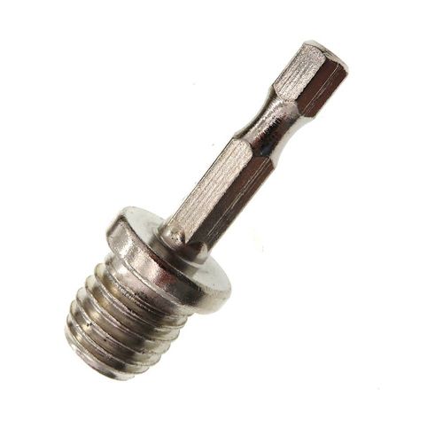 Adaptateur De Broche De Vis 10/14mm 1/4 Hexagonal M10 M14, Coussinet De Support, Brosse Métallique, Bielle Pour Voiture, Tampon Éponge En Mousse De Cire
