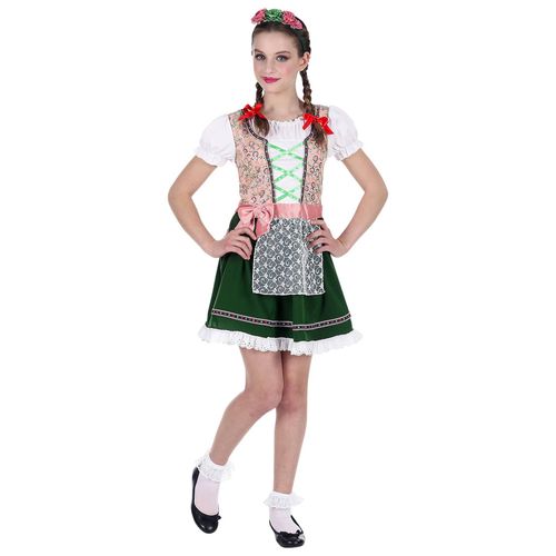 Déguisement Bavaroise Rose Et Verte Fille - Taille: 11-13 Ans (158 Cm)