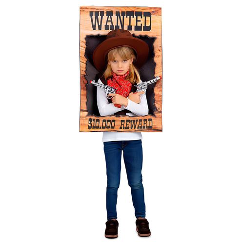 Déguisement Affiche Wanted Enfant - Taille: 5 - 6 Ans (110 - 122 Cm)