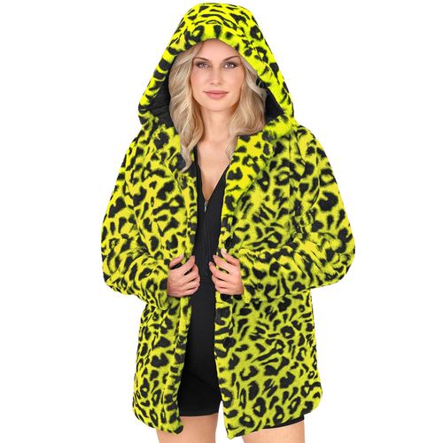 Veste À Capuche Léopard Jaune Adulte - Taille: S/M