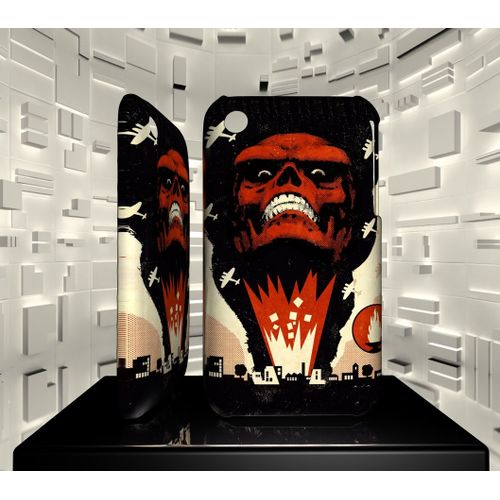 Coque Iphone 3g 3gs Crane Rouge Red Skull Comics 02
