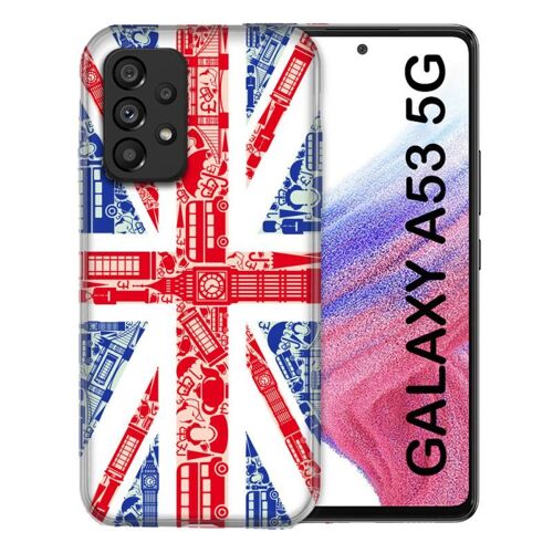 Coque Renforcée Pour Samsung Galaxy A53 5G Voyage Angleterre Blanc