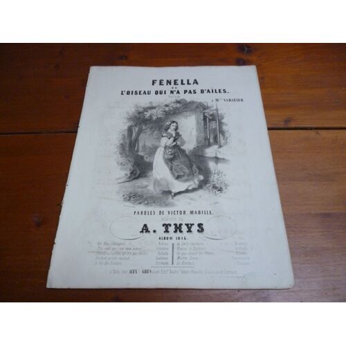 Partition Pour  Piano Et Chant-Fenella Ou L'oiseau Qui N'a Pas D'ailes. Ballade