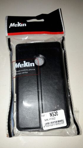 Etui housse coque simili cuir noir MEKIN pour NOKIA LUMIA 520