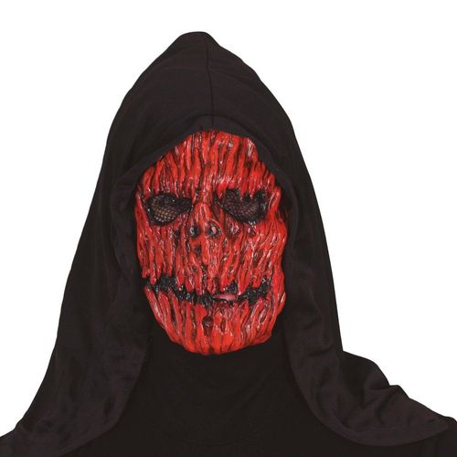 Masque Facial Citrouille Terreur Capuche Adulte