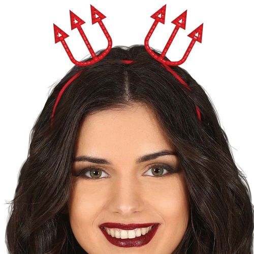 Serre-Tête Trident Fourche De Diable Rouge Adulte