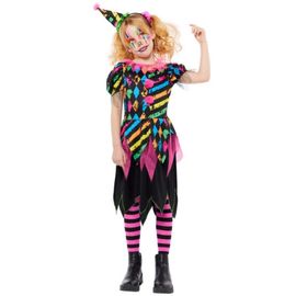 Déguisement Clown Fluo Horreur Folie Fille