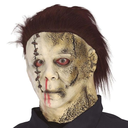 Masque Latex Perruque Assassin Film Horreur Homme