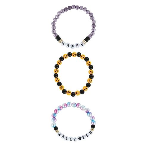 3 Bracelets Fantaisie Halloween Pvc Multicolore