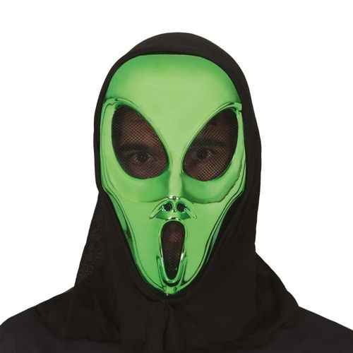 Masque Alien Pvc Rigide Capuche Adulte