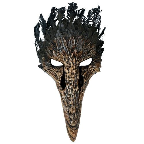 Masque Oiseau Maléfique Bec Plume Hq Adulte