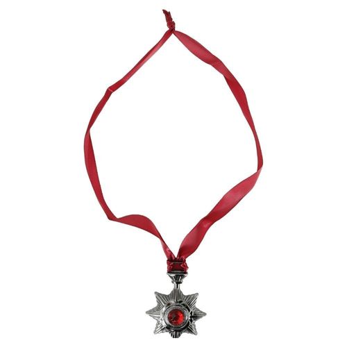 Collier Ruban Rouge Médaillon Vampire Adulte