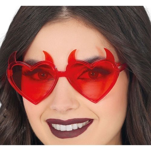 Paire De Lunettes Festives Cornes Diable Adulte