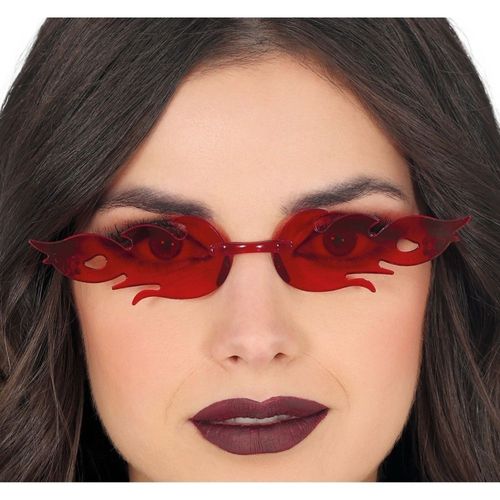 Paire De Lunettes Festives Flammes Rouge Adulte