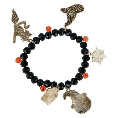 Bracelet Fantaisie Facettes Halloween Pvc Noir