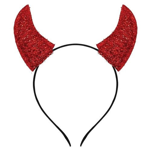 Serre-Tête Cornes Diablesse Fil Rouge Métal Adulte