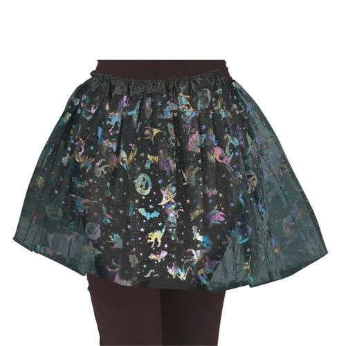 Tutu Halloween Holographique 30cm Fille