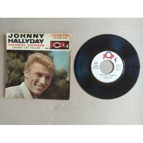 Vinyle 45 Tours Johnny Hallyday " Souvenirs, Souvenirs " Vogue Pox. 10 Pop 4