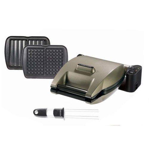 Lagrange : 019 424 Premium Gaufres - 2 jeux de plaques Gaufres + Croque-monsieur + Pic à gaufres