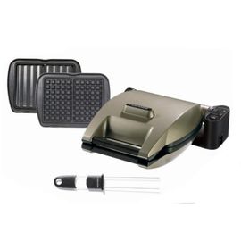 Lagrange : 019 424 Premium Gaufres - 2 jeux de plaques Gaufres + Croque-monsieur + Pic à gaufres