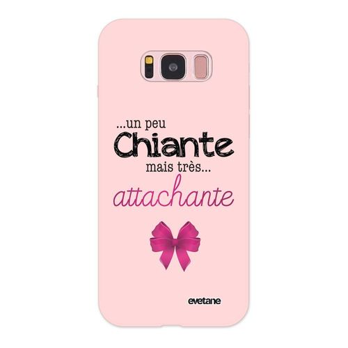 Coque Samsung Galaxy S8 Silicone Liquide Douce Rose Pâle Un Peu Chiante Tres Attachante Ecriture Tendance Et Design Evetane
