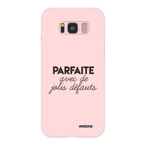 Coque Samsung Galaxy S8 Silicone Liquide Douce Rose Pâle Parfaite Avec De Jolis Défauts Ecriture Tendance Et Design Evetane