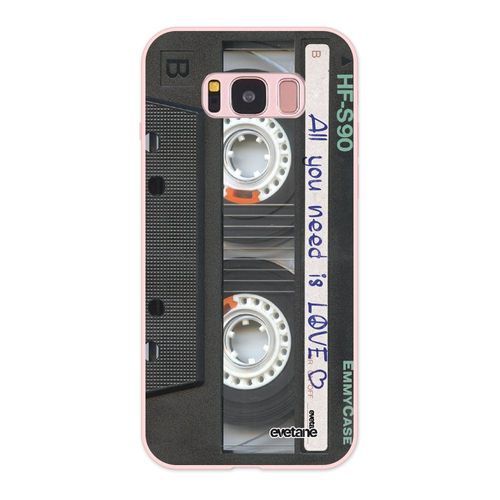 Coque Samsung Galaxy S8 Silicone Liquide Douce Rose Pâle Cassette Ecriture Tendance Et Design Evetane