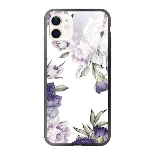 Coque Iphone 12 Mini Coque Soft Touch Glossy Pivoines Violettes Design La Coque Francaise
