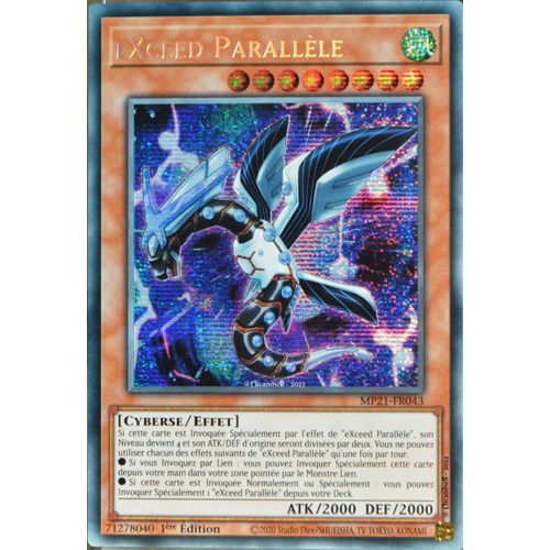 Carte Yu-Gi-Oh Mp21-Fr043 Exceed Parallèle Prismatic Secret Rare Neuf Fr
