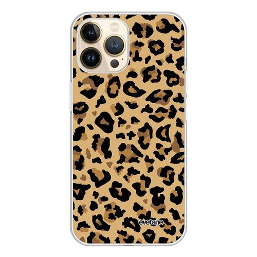 Coque Iphone 13 Pro 360 Intégrale Transparente Léopard Beige Tendance Evetane.