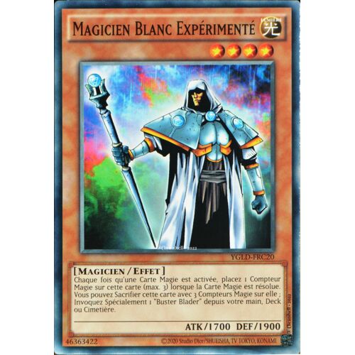 Carte Yu-Gi-Oh Ygld-Frc20 Magicien Blanc Expérimenté 2ed Commune Neuf Fr