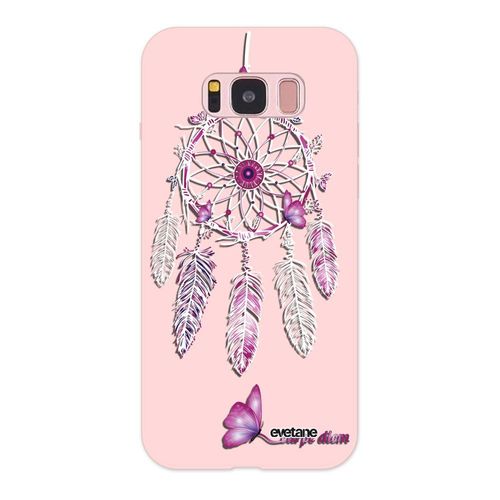 Coque Samsung Galaxy S8 Silicone Liquide Douce Rose Pâle Carpe Diem Ecriture Tendance Et Design Evetane