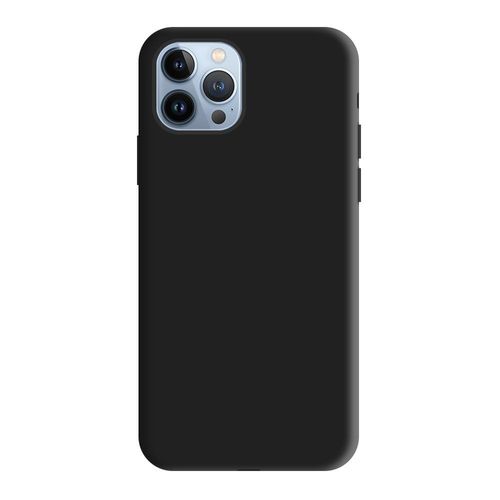 Coque Iphone 13 Pro Silicone Liquide Noire Housse Anti-Chocs Souple Toucher Doux