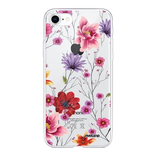 Coque Iphone 7/8/ Iphone Se 2020 360 Intégrale Transparente Fleurs Multicolores Tendance Evetane.