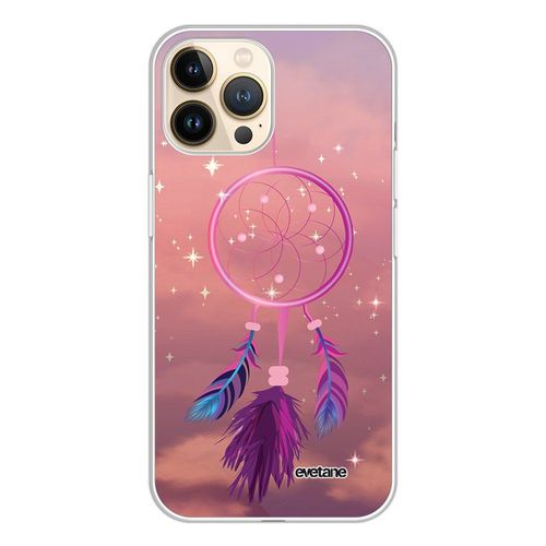 Coque Iphone 13 Pro 360 Intégrale Transparente Attrape Rêve Rose Tendance Evetane.